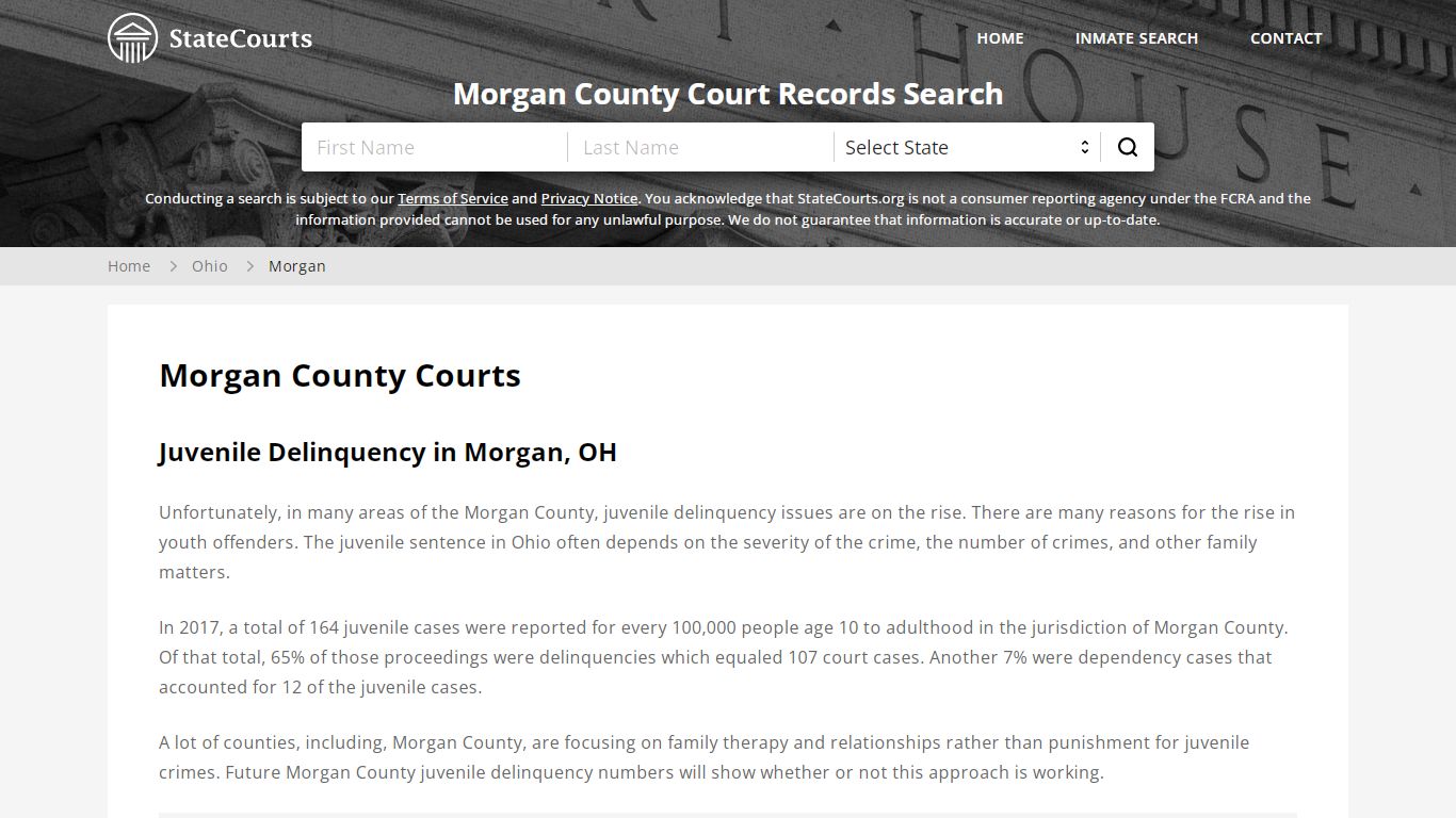 Morgan County, OH Courts - Records & Cases - StateCourts