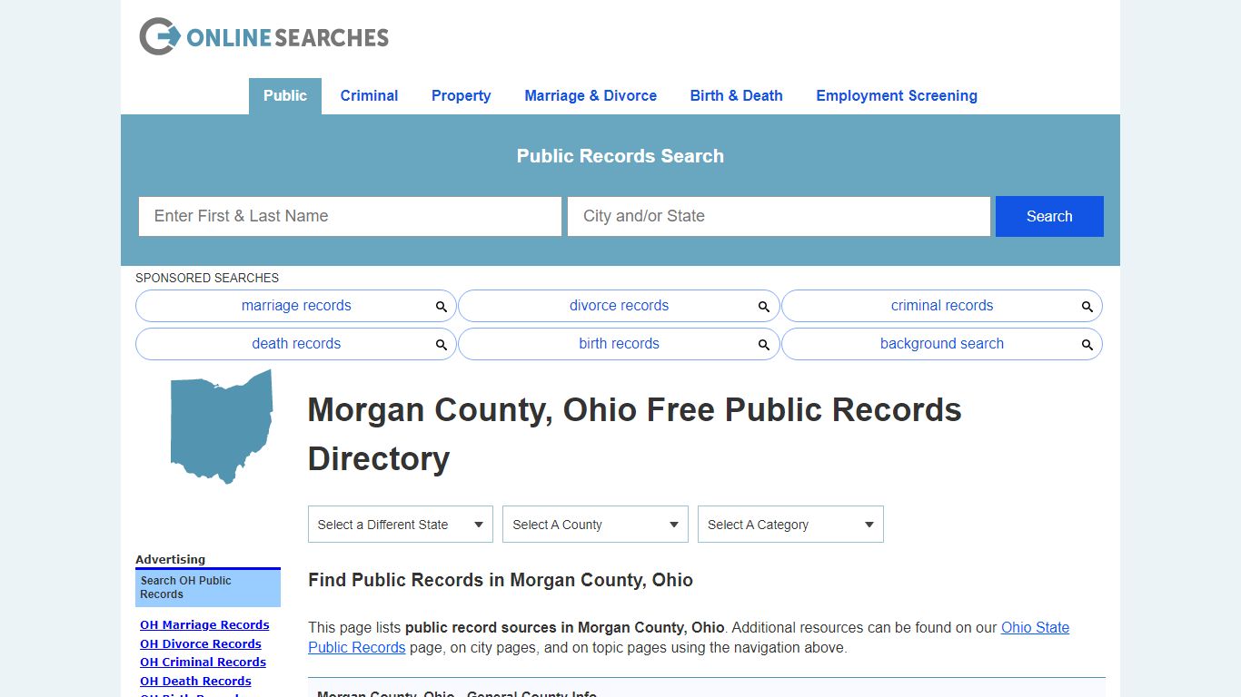 Morgan County, Ohio Public Records Directory