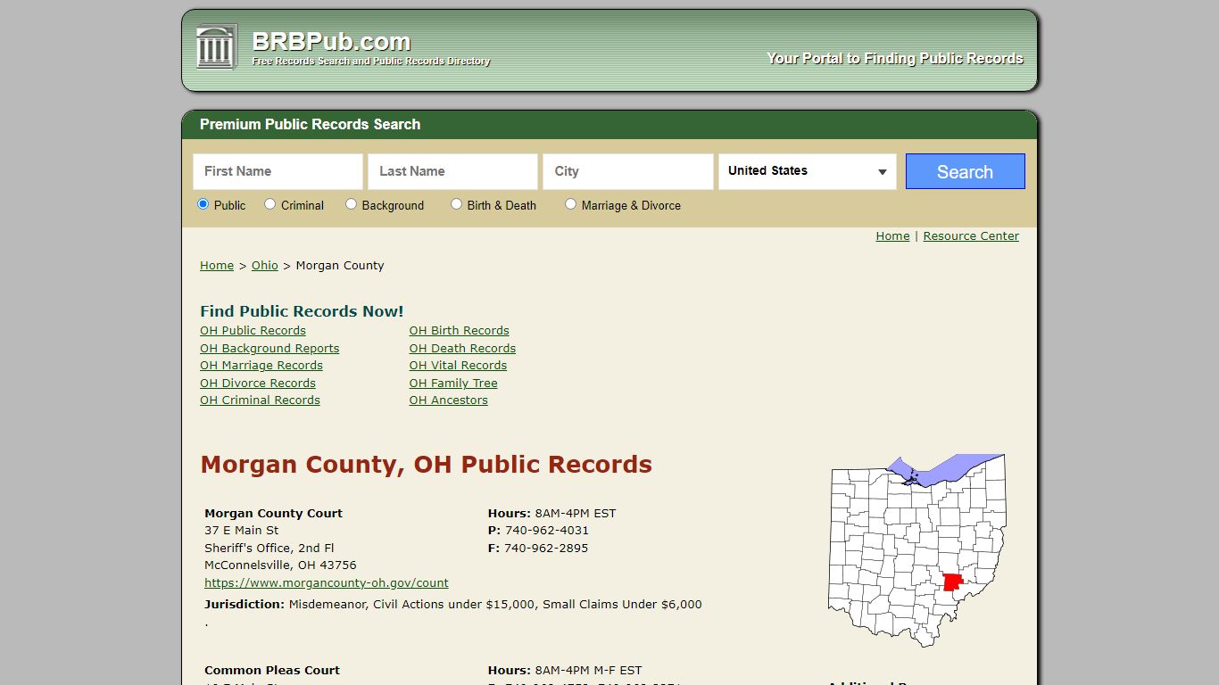 Morgan County Public Records | Search Ohio Government ...